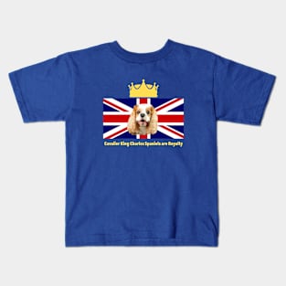 Cavalier King Charles Spaniels are Royalty Kids T-Shirt